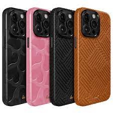 Ốp Lưng Phủ Da Thuần Chay Pu Laut Motif dành cho iPhone 14/ 14 Plus khung TPU dễ tháo lắp, phủ da thuần chay PU êm ái sang bền chống sốc 3m