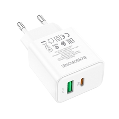Cốc Sạc Borofone BA67A PD20W + QC3.0 (EU) WHITE