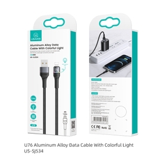 Cáp Sạc Nhanh Và Nhiệt Độ Thấp Usams U76 Aluminum Alloy Data Cable With Colorful Light US-SJ534