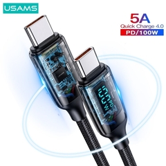 Cáp Sạc Có Đèn Hiển Thị Usams Cable U78 Type-C to Lightning Digital Display PD 20W 1.2m Sạc nhanh