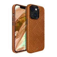 Ốp Lưng Phủ Da Thuần Chay Pu Laut Motif dành cho iPhone 14/ 14 Plus khung TPU dễ tháo lắp, phủ da thuần chay PU êm ái sang bền chống sốc 3m