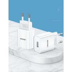 Cốc Sạc Nhanh Không Nóng Usams Single USB T18 USB 2.1A / T22 QC 3.0 3A / Combo củ-cáp USAMS T21 2.1A kèm Cáp Type C