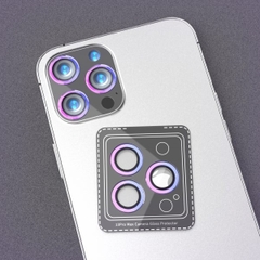 Lens Camera Chống Va Đập Cầu Vòng Mipow Kingbull Aluminium Trong Suốt dành cho cho iPhone 13 Pro I 13 Pro Max Rainbow chống va đập