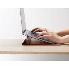 Túi Chống Sốc Hyper Hypershield Stand & Go Sleeve Cho Macbook Pro/Air 13″/14″ bằng da PU có thể dựng thành giá đỡ laptop
