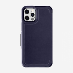 Ốp Công Nghệ Itskins Hybird Folio Leather dành cho iPhone 12 Pro Max chống sốc 3 lớp Honeycomd mang lại độ chống sốc cấp độ quận sự 3M