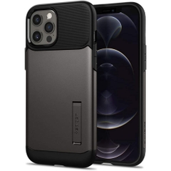 Ốp Lưng Spigen-Slim Armor dành cho iPhone 12/12 Pro, bền bỉ, chống va đập, có chân đế stan tích hợp để xem rảnh tay