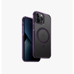 Ốp Uniq Hybrid Combat Duo For iPhone 14 Pro Max MagClick màu mới Purple đẹp lạ chống sốc
