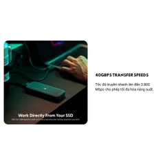 Box Ổ Cứng SSD HyperDrive Next USB4 NVEME SSD Enclosure ( Tặng kèm túi đựng silicon cao cấp)
