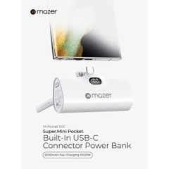 Pin Sạc Dự Phòng Mazer SuperMini 5000mAh Direct-Charge USB-C Power Bank