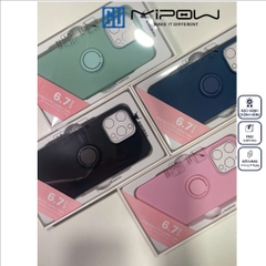 Ốp lưng Mipow Silicon Ring Holder Đế Quay Vòng Nhẫn Kim Loại TPU & PU Leather Dành Cho iPhone 15 Pro Max