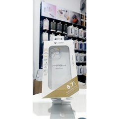 Ốp Lưng Mipow Tempered Glass Case Trong Suốt Mặt Lưng Cứng Dành Cho iPhone 15 Series