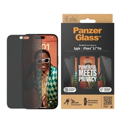 Kính Cường Lực PanzerGlass Chống Nhìn Trộm Dành Cho Iphone 15 Pro Max (Full)