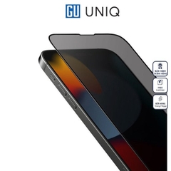 Kính Cường Lực UNIQ OPTIX Privacy Dành Cho iPhone 15/ 15 Plus/ 15 Pro/ 15 Pro Max phủ lớp chống nhìn trộm, lớp kháng khu