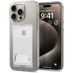 Ốp Lưng Spigen Crystal Slot Dual Dành Cho iPhone 15 Pro Max Có Khe Đựng Thẻ Tiện Dụng ACS06587