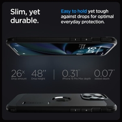 Ốp Lưng Spigen Tough Armor Magfit Dành Cho iPhone 15 Pro Max Chống Sốc Mạnh Mẽ Hỗ Trợ Sạc Không Dây ACS06594
