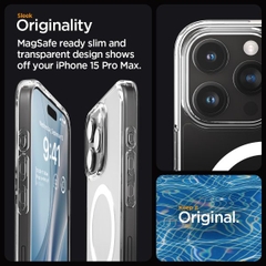 Ốp Lưng Spigen Crystal Hybrid Magfit Dành Cho iPhone 15 Pro/ 15 Pro Max Tôn Vẻ Đẹp Nguyên Bản Điện Thoại Của Bạn ACS06450
