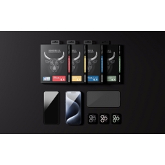 Kính Cường lực Mipow KingBull Hd Premium Silk Protector Dành Cho iPhone 15 Pro/ 15 Pro Max Cảm Giác Như Màn Hình Thật