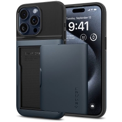 Ốp Lưng Spigen Slim Armor CS Dành Cho iPhone 15 Pro Max Có Ngăn Chứa Thẻ Bí Mật
