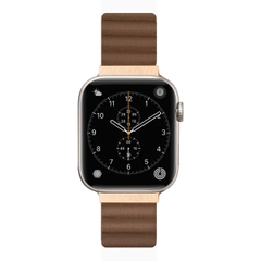 Dây LAUT Novi Luxe Cho Apple Watch Series 1~9/ SE/ Ultra 1/2 (42/44/45/49mm) Làm Từ Da Thuần Chay Mềm Mại Khóa Nam Châm