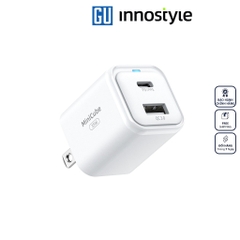 Sạc nhanh INNOSTYLE MiniCube Gan Charger II 35W 2 Cổng USB A Và C Tiện Lợi cho iPhone 15/14/13/12