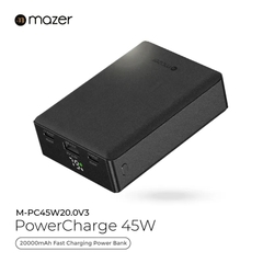 Pin Sạc Dự Phòng MAZER PowerCharger PD45W 20.000mAh 02 Cổng USB-C Và 01 Cổng USB-A Hoàn Thiện Cao Cấp Bảo Hành 02 Năm