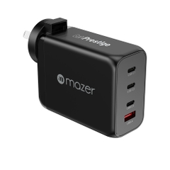Củ Sạc MAZER GaNPrestige 200W Nhỏ Gọn Có Thể Sạc 2 Cổng 100W Đồng Thời 3xUSB-C 1xUSB A Kèm Cáp C-C 1.5m