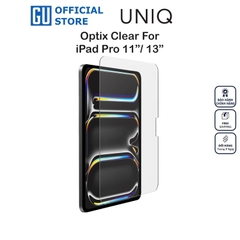 Kính Cường Lực UNIQ Optix Clear Cho iPad Pro (2024) 11 inch/ 13 inch Cho Màu Sắc Vẫn Rực Rỡ Bảo Vệ Màn Hình Tối Ưu