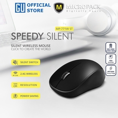 Chuột không dây MicroPack SPEEDY SILENT MP-771W Công Nghệ Giảm Tiếng Ốn Kiểu Dáng Đẹp Tiện Dụng Giảm Mỏi Tay