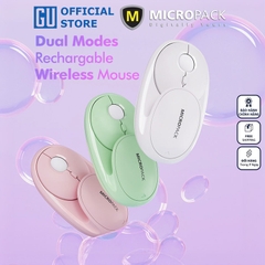 Chuột Không Dây MicroPack SPEED GLASS MP-720C Rechargeable Wireless Mouse 2.4G Bluetooth Dual Mode Tích Hợp Gương Mini