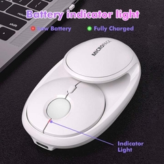 Chuột Không Dây MicroPack SPEED GLASS MP-720C Rechargeable Wireless Mouse 2.4G Bluetooth Dual Mode Tích Hợp Gương Mini