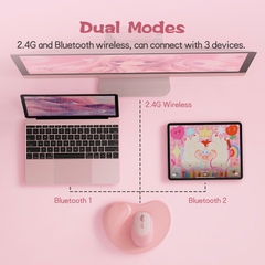 Chuột không dây MicroPack Soft Silicone Lifestyle MS-201W BT5.0 4000CPI Thiết Kế Công Thái Học Sử Dụng Siêu Mềm Ôm Tay