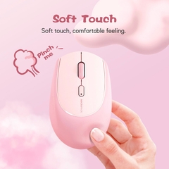 Chuột không dây MicroPack Soft Silicone Lifestyle MS-201W BT5.0 4000CPI Thiết Kế Công Thái Học Sử Dụng Siêu Mềm Ôm Tay