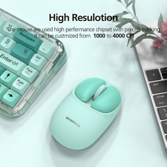 Chuột Không Dây MicroPack Lifestyle Dual Mode 2.4G + Bluetooth Wireless Mouse ML-202W Thiết Kế Độc Đáo Siêu Nhạy 4000CPI