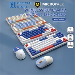 Bộ Bàn Phím Kèm Chuột Không Dây MicroPack Lifestyle KM-269W Tích Hợp Pin Sạc Kết Nối Không Dây 2.4G
