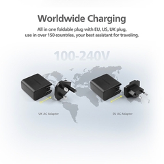 Củ sạc MicroPack POWER SERVER GaN 65W MWC-265PD Nhỏ Gọn Tặng Kèm Đầu Cắm US/ EU/ UK