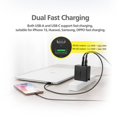 Củ sạc MicroPack POWER SERVER GaN 65W MWC-265PD Nhỏ Gọn Tặng Kèm Đầu Cắm US/ EU/ UK