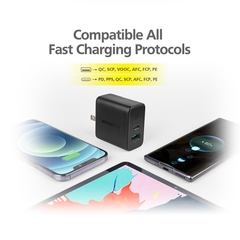 Củ sạc MicroPack POWER SERVER GaN 65W MWC-265PD Nhỏ Gọn Tặng Kèm Đầu Cắm US/ EU/ UK