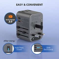 Củ sạc đa năng MicroPack TRAVELLER 35 MTA-535 Có Thể Hoán Đổi Phích Cắm Sử Dụng Được Trên 150 Quốc Gia