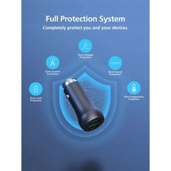 Củ sạc Ôtô MicroPack POWER MOTOR LITE 2 MCC-236QC Hai Cổng USB-A Công Suất 18W Tổng Công Suất 36W