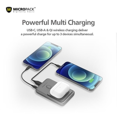 Pin Sạc Dự Phòng Không Dây MicroPack POWER WAVE III WPB-1015M Dung Lượng 10000mAh Công Suất PD 22.5W Không Dây 15W