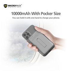 Pin Sạc Dự Phòng Không Dây MicroPack POWER WAVE III WPB-1015M Dung Lượng 10000mAh Công Suất PD 22.5W Không Dây 15W