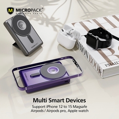 Pin Sạc Dự Phòng Không Dây MicroPack POWER WAVE V WPB-310 Hỗ Trợ Sạc Không Dây Điện Thoại Tai Nghe Không Dây SmartWatch