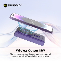 Pin Sạc Dự Phòng Không Dây MicroPack POWER WAVE V WPB-310 Hỗ Trợ Sạc Không Dây Điện Thoại Tai Nghe Không Dây SmartWatch