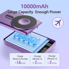 Pin Sạc Dự Phòng Không Dây MicroPack POWER WAVE V WPB-310 Hỗ Trợ Sạc Không Dây Điện Thoại Tai Nghe Không Dây SmartWatch