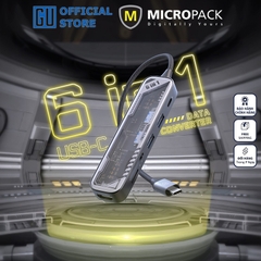 Hub Chuyển Đổi MicroPack EXPAND MDC-N6T 6 in 1 kết nối Type-C Thiết Kế Lộ Bo Mạch Bên Trong Nhìn Hiện Đại Phong Cách
