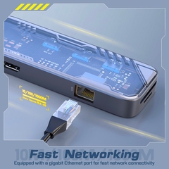 Hub Chuyển Đổi MicroPack EXPAND MDC-N8T 8 Trong 1 Kết Nối Type-C Thiết Kế Lộ Bo Mạch Bên Trong Nhìn Hiện Đại Phong Cách