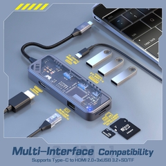 Hub Chuyển Đổi MicroPack EXPAND MDC-N8T 8 Trong 1 Kết Nối Type-C Thiết Kế Lộ Bo Mạch Bên Trong Nhìn Hiện Đại Phong Cách