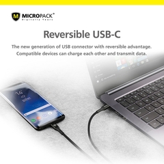 Cáp Sạc MicroPack POWER LINK MC-CC23 Sạc Nhanh USB-C to C Dòng Điện Tối Đa 3A Dệt Bằng Sợi Kevlar Siêu Bền