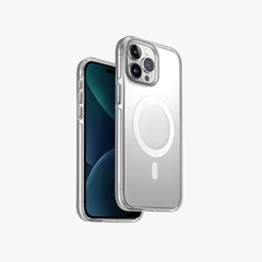 Ốp UNIQ Hybrid Magclick Charging Calio Cho iPhone 15 Pro Max Tích Hợp Vòng Sạc Không Dây Chống Sốc 2,5m