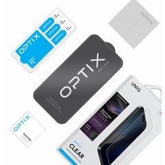 Kính Cường Lực UNIQ OPTIX CLEAR Cho iPhone 16/ 16 Plus/ 16 Pro/ 16 Pro Max Trong Suốt Hoàn Toàn Tấm Kính